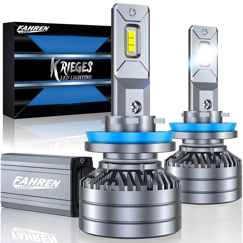 Fahren Krieges H11 LED Headlight Bulbs 120W 20000LM  Conversion Kit 6500K NIB